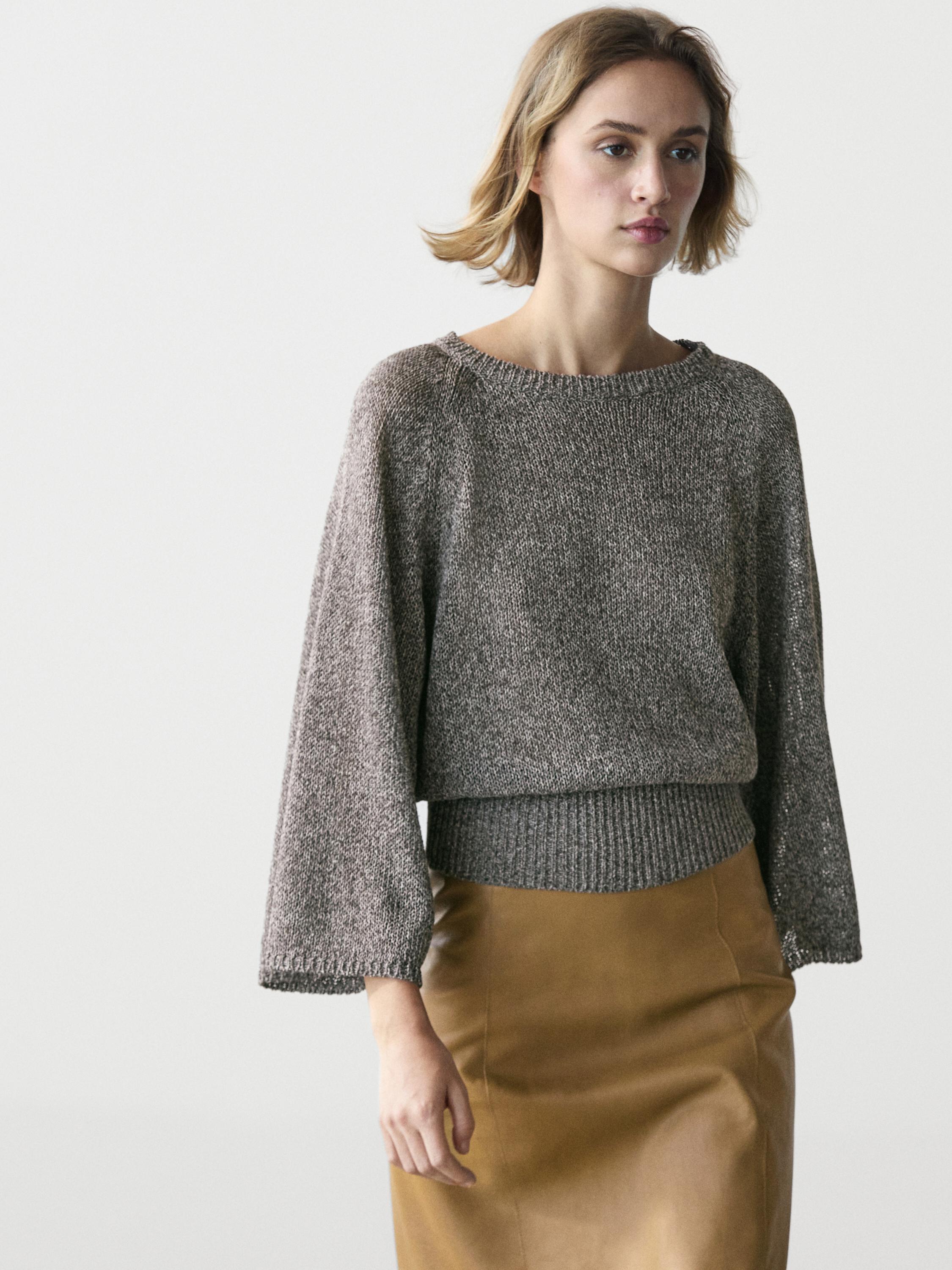 Pull en maille de coton mélang